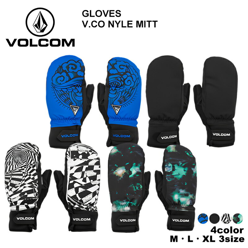 ＼2023 2024年新作／ Volcom ボルコム スノーボード V.CO NYLE MITT スノボ グローブ ミトン 手袋 厚手 防寒 防風 保温 防水 撥水 滑り止め アウトドア スノー スキー てぶくろ 登山 雪遊び スキー手袋 スキーグローブ スノボー ウィンタースポーツ スキー用品 冬