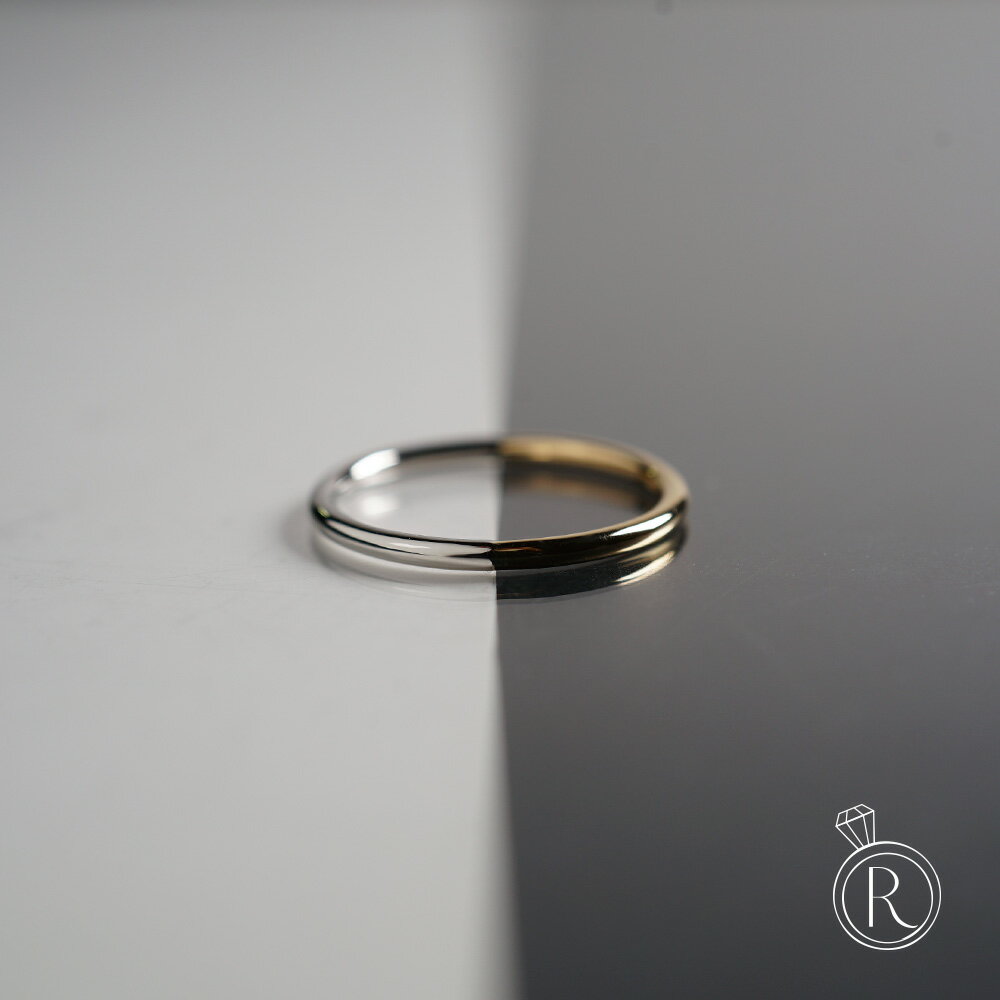 リング 18k K18 18金 ゴールド プラチナ Pt レディース 指輪 女性用 ジュエリー アクセサリー クリスマスプレゼント ツートーンカラー 地金 シン...