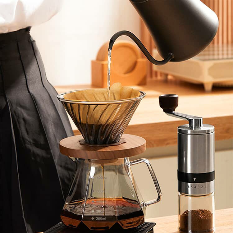 アウトドア キャンプ用 器具 手挽き 7点セット ドリップ コーヒー用品 コーヒー ド...