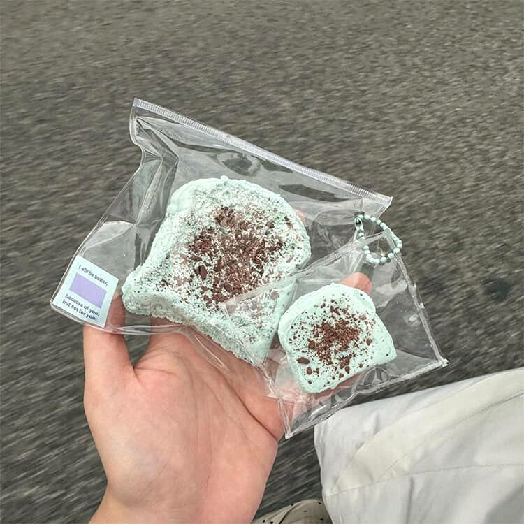 水感 ミント スクイーズトイ パン ぷにぷに クリーム感 もちもち ゆっくり戻る 低反発 生チョコ風 やわらか スクイーズ スライム ふわふわ 癒し系おもちゃ ストレス解消 握るおもちゃ 水感 ミニサイズ かわいい雑貨 送料無料 コレクション thegeta-10001155 DAILY STOCK楽天市場店 サンプル画像3