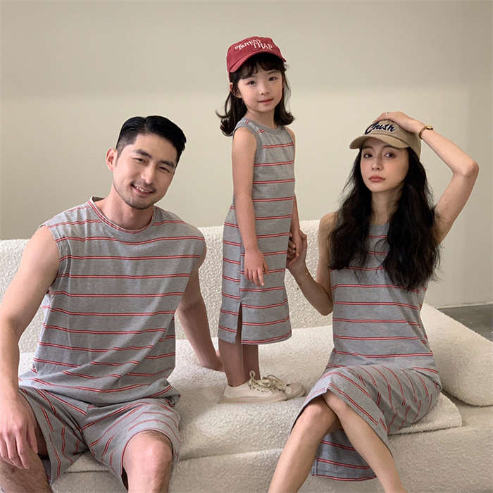 親子 ペアルック 親子セット ワンピース Tシャツ ショートパンツ パジャマ セットアップ 親子ペア 親子お揃い リンクコーデ ノースリーブ ストライプ柄 夏服 親子コーデ 家族お揃い 家族コーデ カップルお揃い服 親子服 夏服 ビーチウエア 男の子 女の子 ママ 娘 兄弟