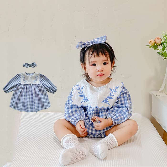 子供服 ワンピース 女の子 ベビー ロンパース チェック柄 姉妹お揃い 姉妹コーデ 双子 お揃い ベビー服 子ども服 シンプル 春 夏 おしゃれ かっこいい か...