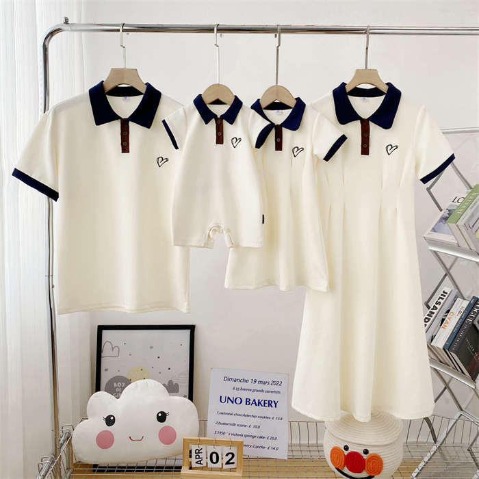 親子ペアルック Tシャツ ワンピース 親子ペア リンクコーデ 親子お揃い 親子セット 半袖シャツ ワンピ..