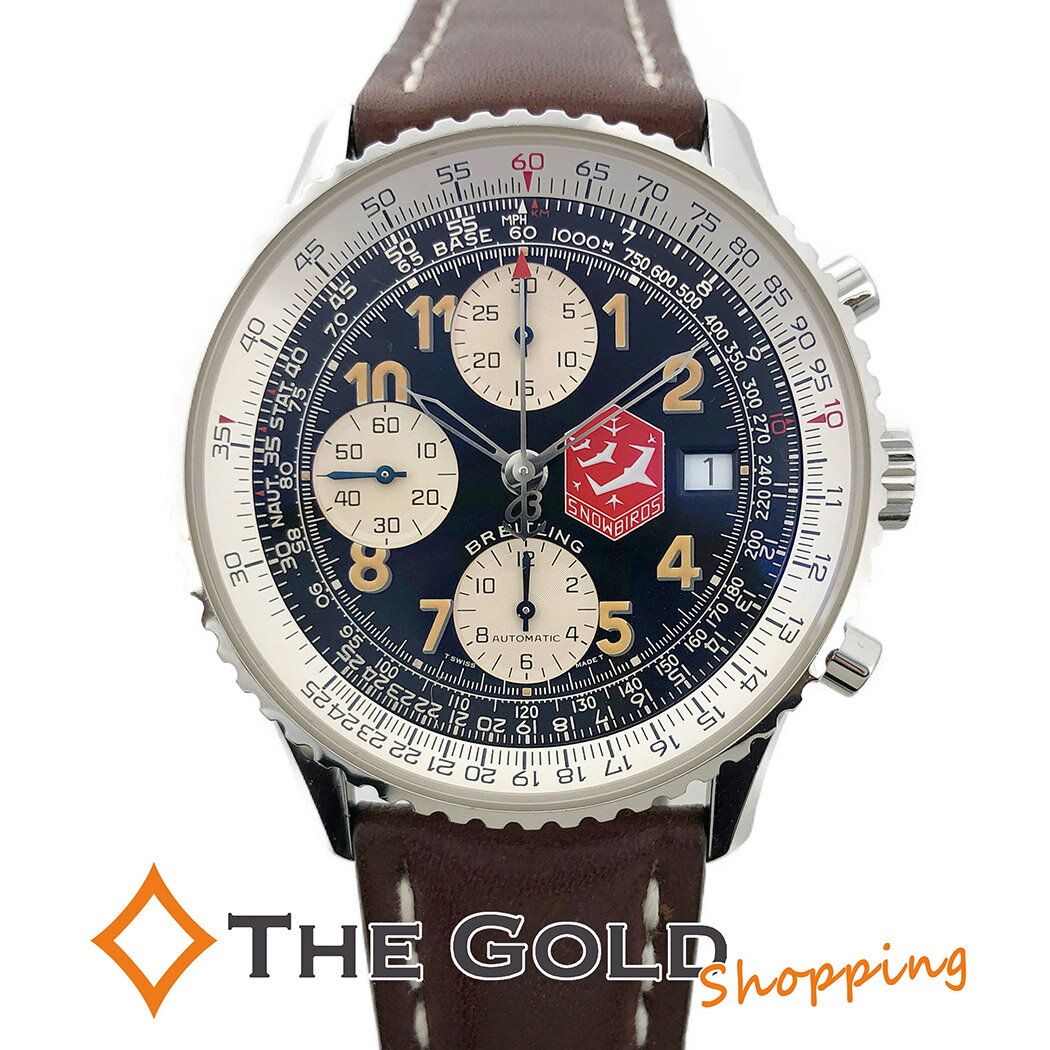 BREITLING■オールドナビタイマー スノーバーズ A13022 限定1000本 OH済 ベルト交換済 SNOW BIRDS 自動巻き ブライトリング 腕時計 メンズ ウォッチ 男性用 【中古】 p2404