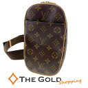 LOUIS VUITTON ポシェットガンジュ M51870 モノグラム キャンバス ブラウン 肩掛け 旧型 ルイヴィトン 【中古】
