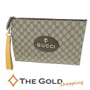 GUCCI ネオヴィンテージ クラッチバッグ 473956 GGスプリーム タイガーヘッド ベージュ イエロー フラット メンズ グッチ 【中古】(4)