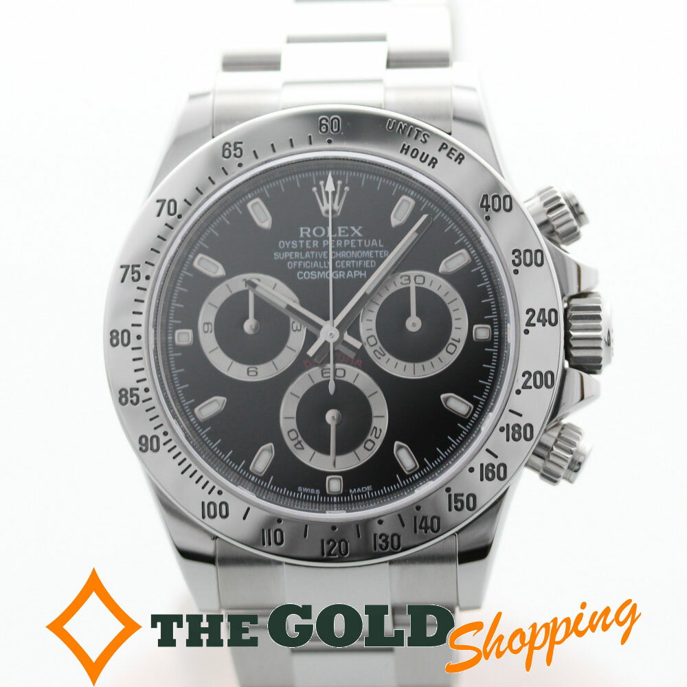 ロレックス ROLEX デイトナ ランダム 梨地バックル 116520 腕時計 メンズ ウォッチ 男性用 ギフト プレゼント ビジネス ご褒美 ザ・ゴールド THE GOLD ショッピング【中古】