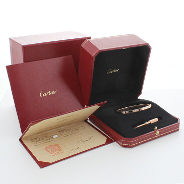 Cartier カルティエ ラブブレスSM #18 10Pダイヤ 新品仕上済 750PG ローズゴールド B6047918 ジュエリー・アクセサリー バングル 【中古】ギフト プレゼント ビジネス ボーナス 宴会 ご褒美