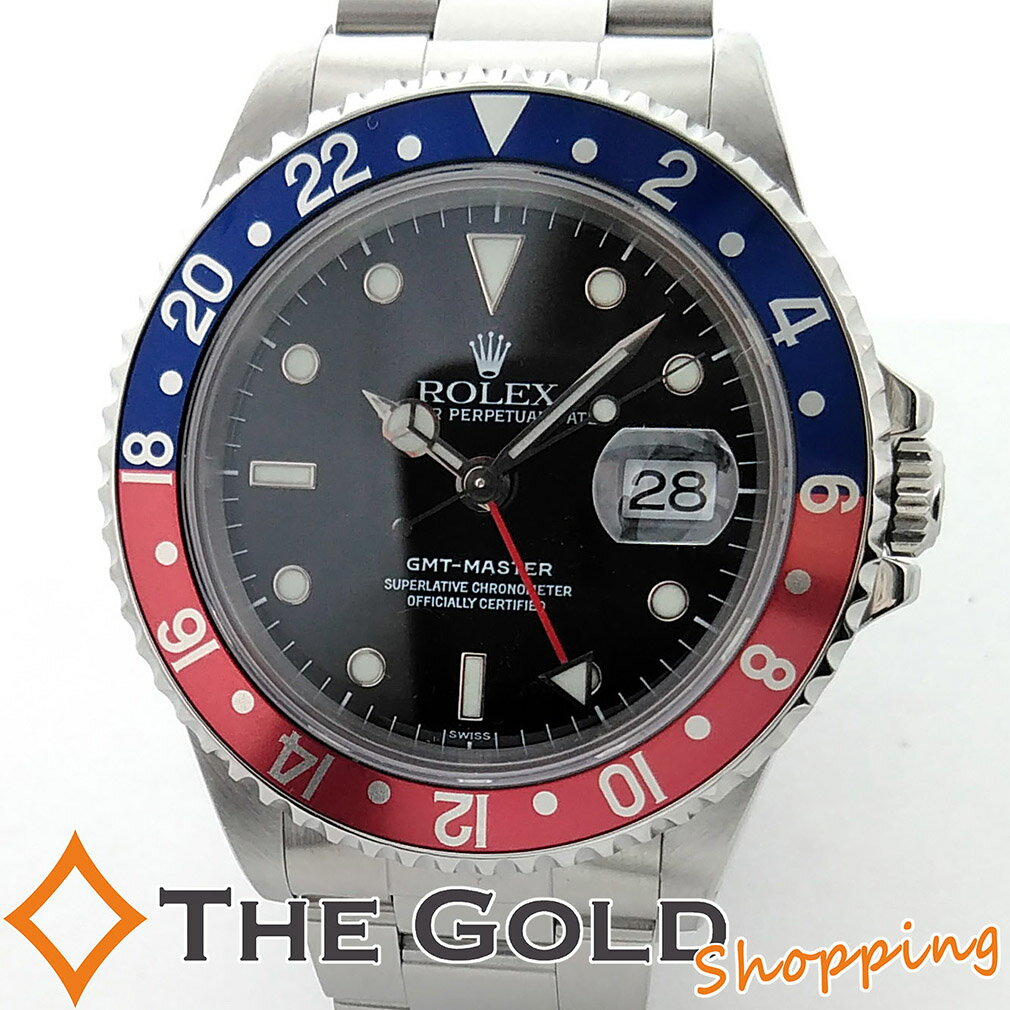ロレックス GMTマスター 16700 A番 青赤 赤青 フルコマ ROLEX 腕時計 メンズ[男性用] ギフト プレゼント ビジネス ご褒美 ザ・ゴールド THE GOLD ショッピング【中古】