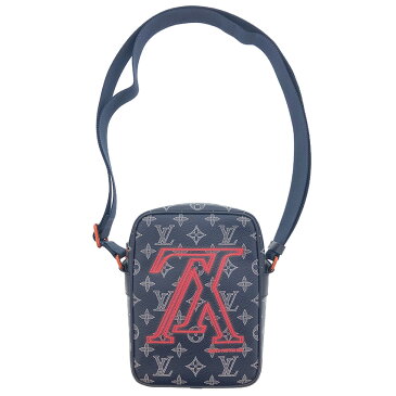 【中古】ルイヴィトン LOUIS VUITTON ダヌーブPM モノグラム・インク アップサイドダウン 肩掛け 斜め掛け ネイビー ネオン ピンク M43678 [バッグ ショルダーバッグ] ギフト プレゼント ご褒美 就職 転職 ザ・ゴールド