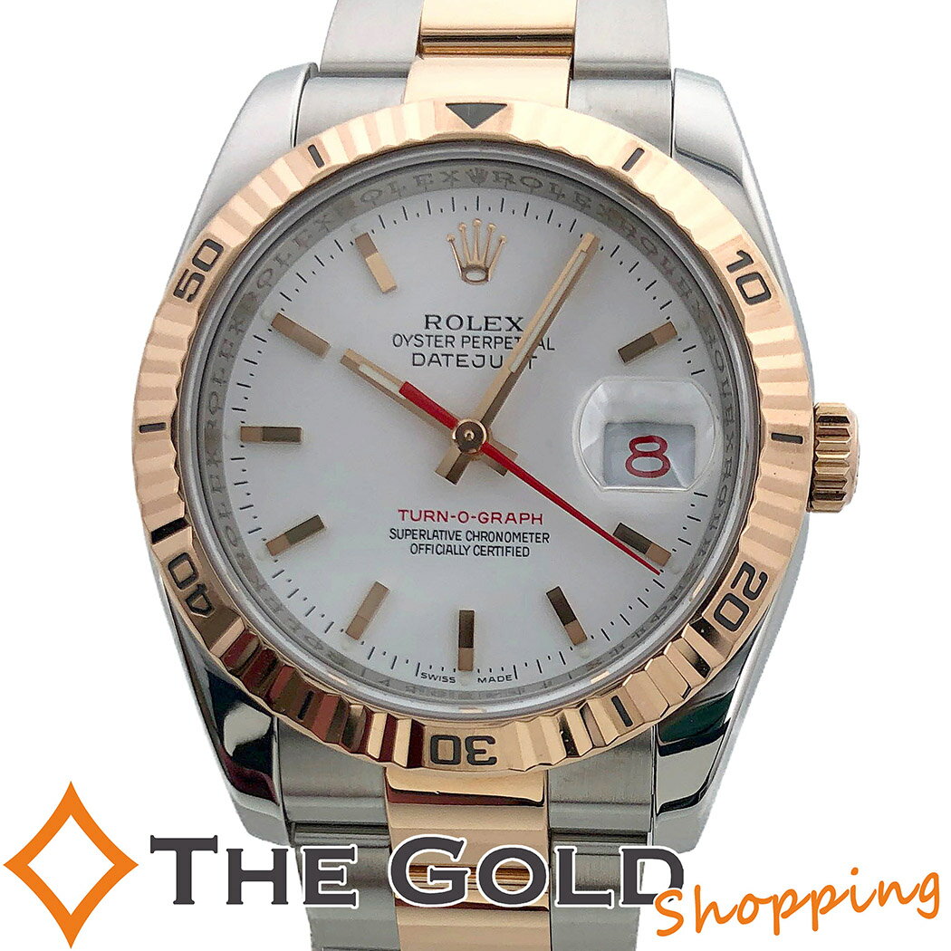 ロレックス ROLEX デイトジャスト ターノグラフ 116261 F番 白文字盤 国内2006年 自動巻き AT 116261 腕時計 メンズ[男性用] 決算SALE ギフト プレゼント ビジネス ご褒美 ザ・ゴールド THE GOLD ショッピング【中古】