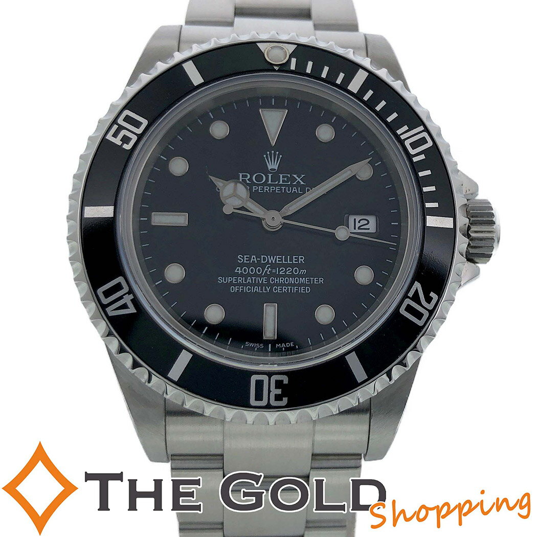 ロレックス ROLEX シードゥエラー 16600 Z番 2007年5月 国内 黒文字盤 軽仕上げ済 フルコマ 自動巻き SS AT 16600 時計 腕時計 メンズ[男性用] ザ・ゴールド THE GOLD ショッピング【中古】