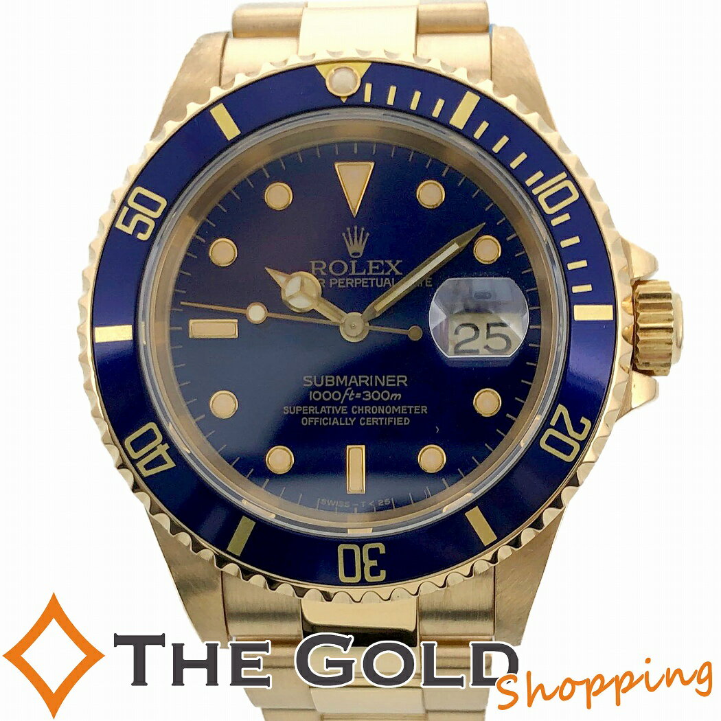 ロレックス サブマリーナー 16618 E番 OH済 バイオレット YG イエローゴールド 金無垢 ROLEX SUBMARINER サブマリーナ スポーツ ダイバーズ 腕時計 メンズ[男性用] ロレックスサブマリーナ ロレックス中古 ROLEXサブマリーナ ザ・ゴールド THE GOLD ショッピング【中古】