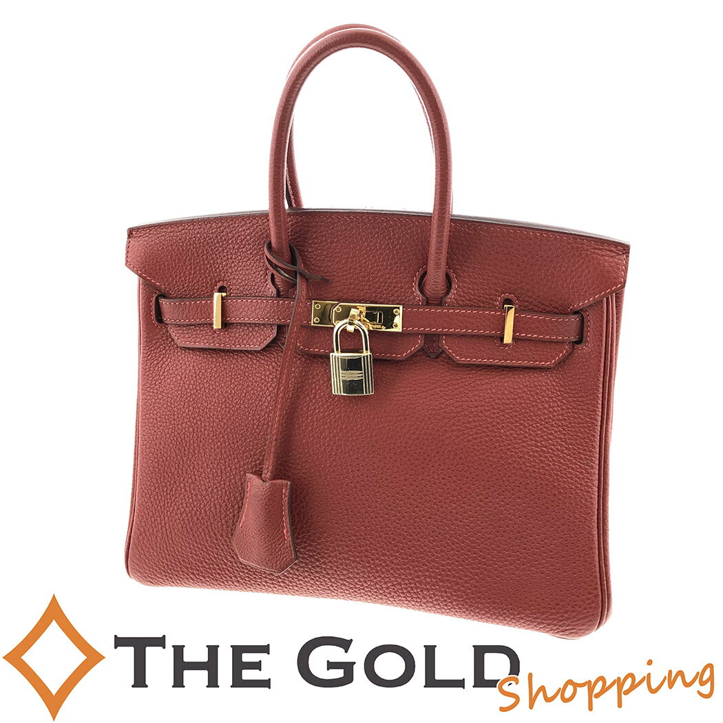 エルメス バーキン 25 トゴ レッド系 □H刻印 2004年製造 ゴールド金具 赤 レザー HERMES ハンドバッグ ザ・ゴールド THE GOLD ショッピング【中古】のサムネイル