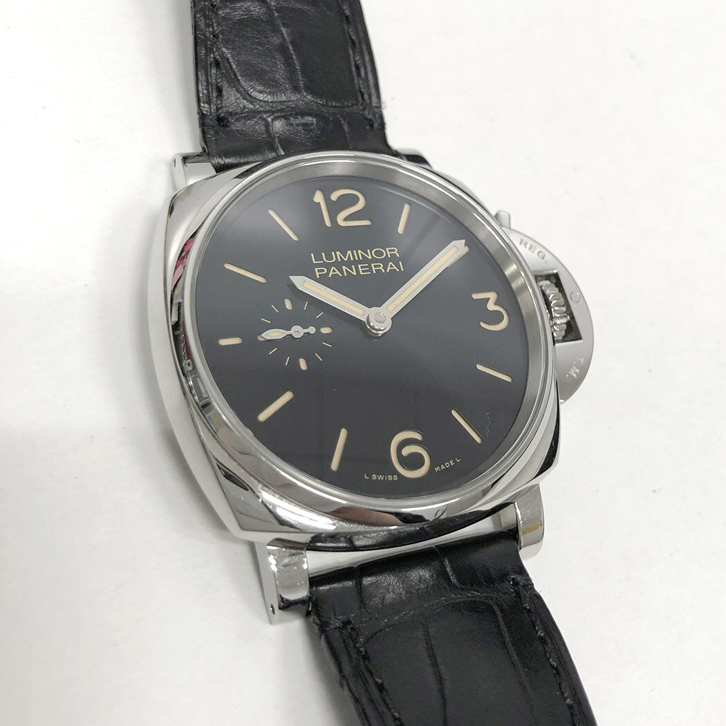 パネライ ルミノール ドゥエ 42mm 3デイズ 手巻き 黒文字盤 2021年7月 PAM00676 OP7078 PANERAI 腕時計 メンズ ウォッチ 男性用【中古】