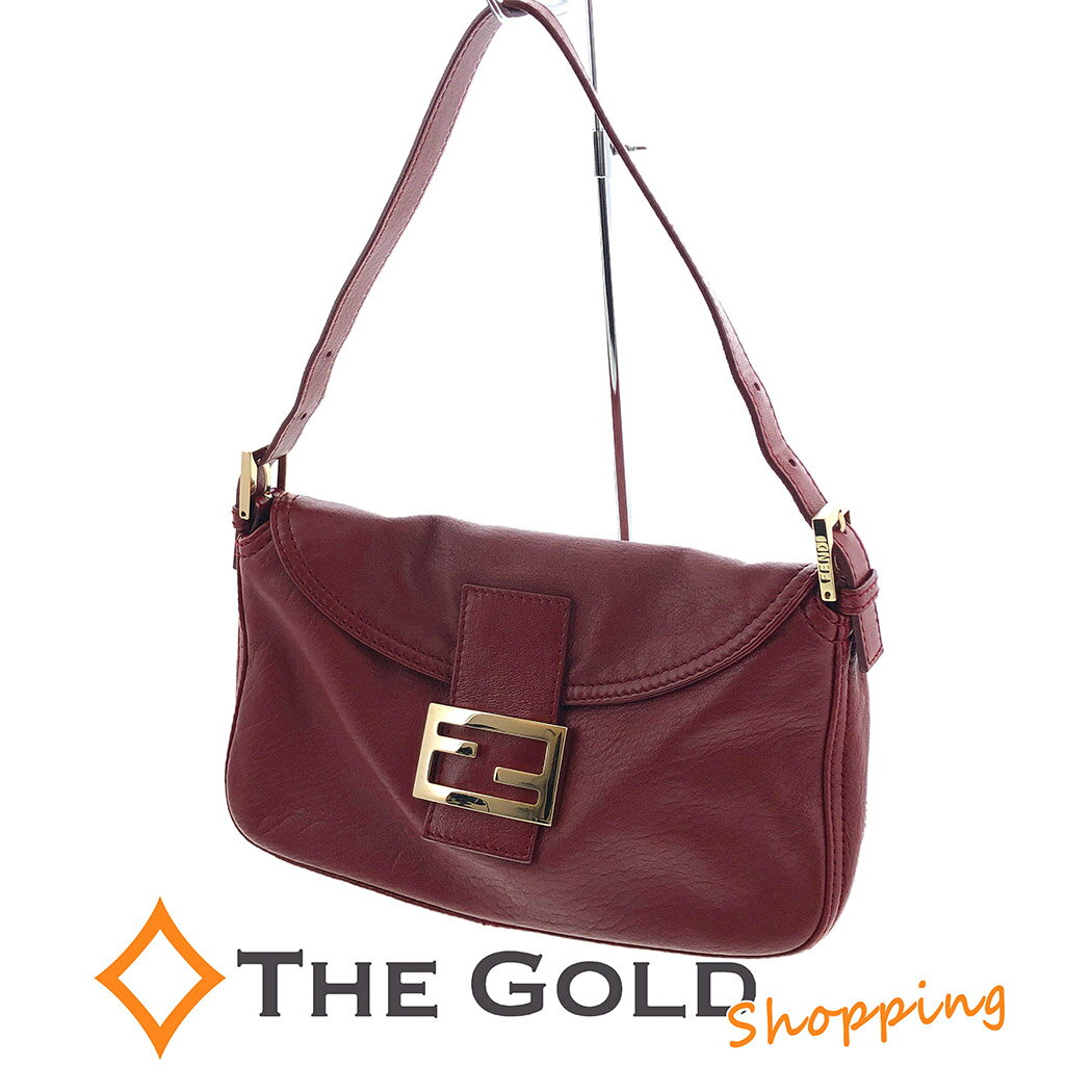フェンディ マンマバケット 8BR003 ナッパ レザー ロッソ ボルドー 赤 ゴールド金具 ワンショルダー 肩掛け FENDI ショルダーバッグ 【中古】のサムネイル