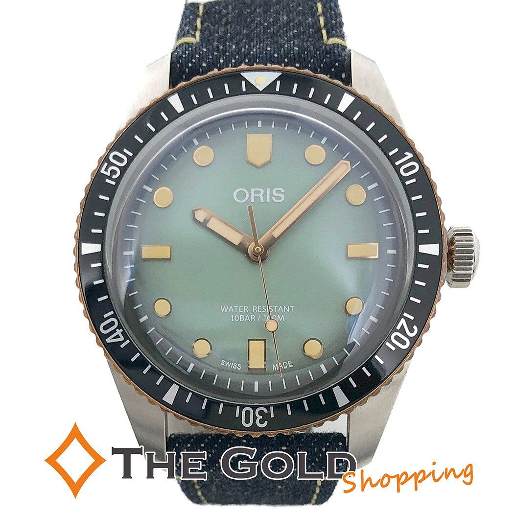 オリス ダイバーズ65 桃太郎ジーンズ 01.7707.4337 自動巻き コラボ 40mm デニム ネイビー ORIS MOMOTARO JEANS 腕時計 メンズ ウォッチ 男性用 【中古】