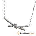 ティファニー ノット ダイヤモンドネックレス 70300346 Au750 ホワイトゴールド ダイヤ0.25ct ジュエリー ペンダント Tiffany&Co. 【中古】