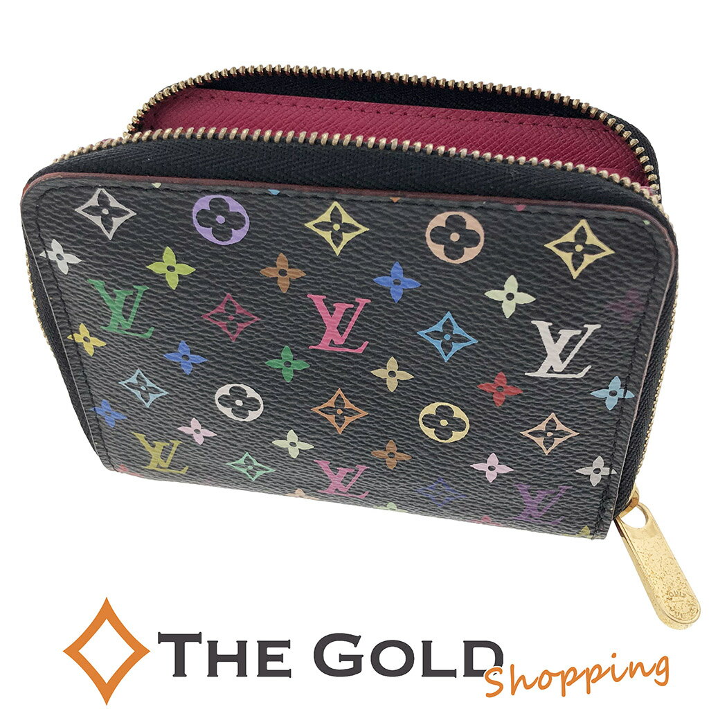 LOUIS VUITTON ジッピーコインパース M93740 モノグラム マルチカラー キャンバス ノワール グルナード 小銭入れ 男女兼用 ルイヴィトン 【中古】 p2506