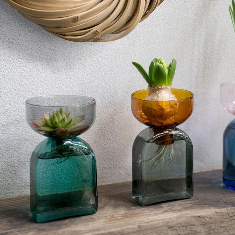 AMABRO (アマブロ) TWO TONE VASE(Square)GY×GR [3]