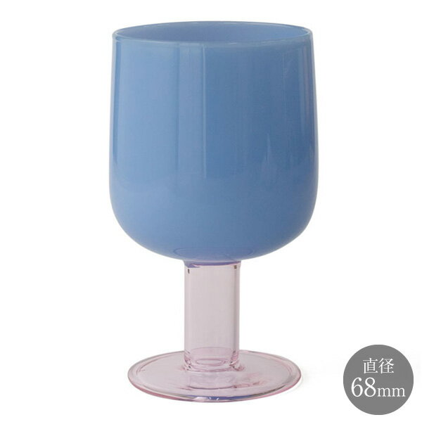 【P5倍】AMABRO (アマブロ) TWO TONE WINE GLASS Blue × Pink ブルー ピンク ワイングラス｜ガラス食器..
