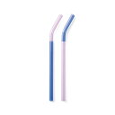 AMABRO (アマブロ) TWO TONE GRASS STRAW ガラス ストロー (Blue×Pink) ブルー ピンク