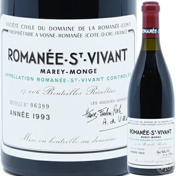 DRC h[k h  }l ReB }l TB@ ON 1993 750ml tX uS[j ON ԃC Domaine de la Romanee-Conti Romanee Saint Vivant Grand Cru 1993