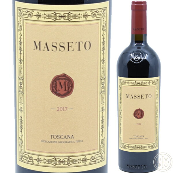 内容量 750ml パッケージ（栓） ガラスビン、コルク 原産国 トスカーナ、イタリアレビュー Masseto Toscana IGT 2017 マッセート トスカーナ IGT 2017 VN98+/100 JS98/100 FS97/100 WA97/100 「2017年のマッセートは、素晴らしいワインに仕上がっています。グラスの中でリッチで豪華に香り、2017年は桁外れの力強さと豊富なストラクチャーを持っています。レッドチェリージャム、モカ、レザー、リコリス、そして新樽のニュアンスが融合し、見事なバランスを持ち、豊かでシームレスなマッセートに仕上がっています。2017年は、このような困難な年にしては驚くべきワインだと思います。瓶詰めされた状態で味わうのが待ち遠しいです。」(VN 3/2020) 「熟したカシス、ブラックチェリー、ラベンダーなどのお花の香りにうっとりさせられます。フルボディで、しっかりとしたシルキーなタンニンが長い余韻となって続きます。強さとエレガントさがあり、2024年以降に飲むのが良いでしょうが、今でもすでに素晴らしい味わいです。」(JS 5/2020) このワインについて プロデューサーProducer テヌータ デッロルネッライア 年代Vintage 2017 スタイルStyle 赤ワイン　大胆でボリューム感のあるワイン 合う食べ物Food Pairing 牛肉、鹿肉、ゲームミート 品種Grape メルロー ワイングラスタイプGlass type 赤全般　ボルドー/力強い赤 ぶどう園Vineyard/Appelation トスカーナIGT 生産地Region/Country トスカーナ、イタリア 飲みごろDrinkability 2024 - 2050 温度Drinking temp 16-18℃ 度数Alc. 15.5% フレーバー