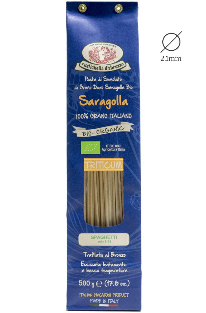 ルスティケーラ スパゲッティ・ディ・サラゴッラ・ビオ 500g ルスティケーラ ダブルッツォ 高級パスタ イタリア産 （常温） イタリア パスタ Rustichella d’Abruzzo Pasta fregola sarda spaghetti di Saragolla Bio