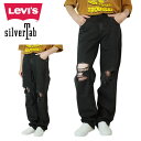 レディース デニムパンツリーバイス LEVI 039 SSILVERTAB 039 94 BAGGY DESTRUCTEDシルバータブ 039 94 バギー ディストラクテッドBLACK WASH(ブラックウォッシュ)デニム ジーンズ ジーパン ウォッシュ クラシック 定番 黒