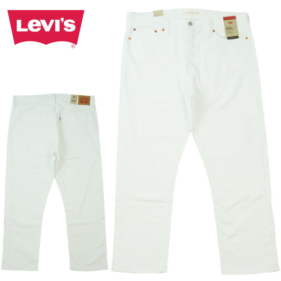 楽天THE MATERIAL WORLDレディース メンズ デニムパンツリーバイス LEVI'SWEDGIE STRAIGHT 18xSHORT 349640184ウェッジストレート ショートWHITE ホワイト 白ツイル ジェンダーフリー ジーンズ ジーパン ウォッシュ クラシック 定番