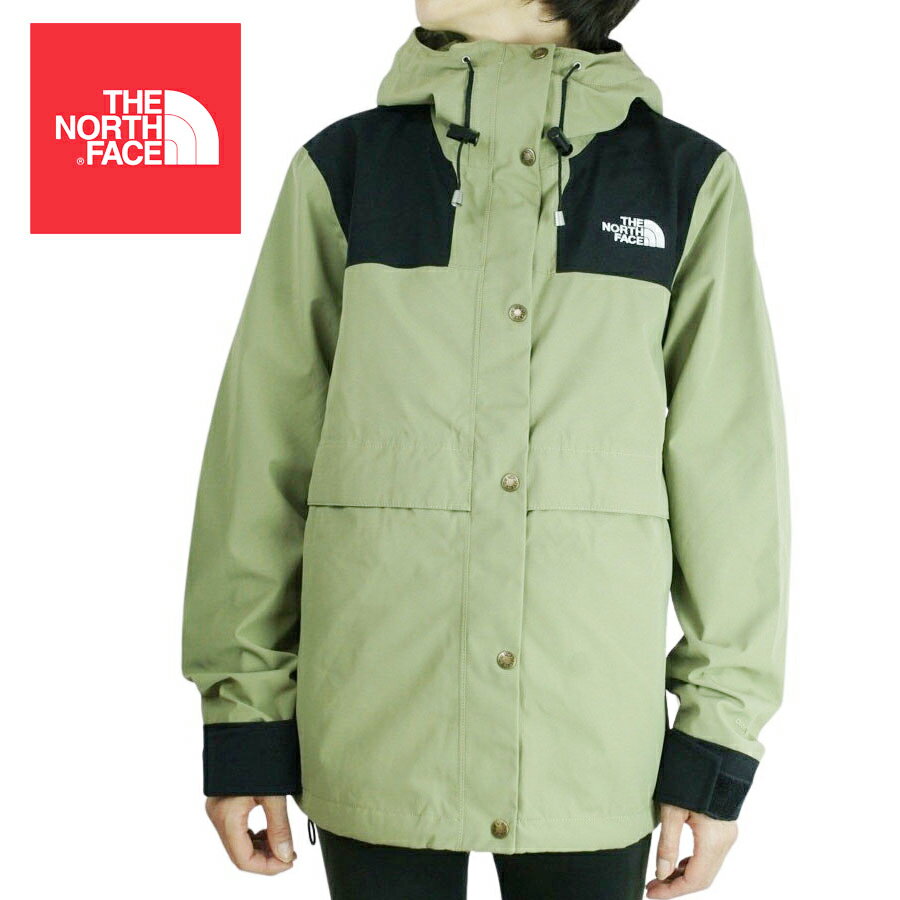 ノースフェイスレディース マウンテンパーカーW ECO MTN JKTウィメンズ エコマウンテンジャケットTMBLWDGN/TNFBLK(カーキ/ブラック)レディース ライトオリーブ 黒 1