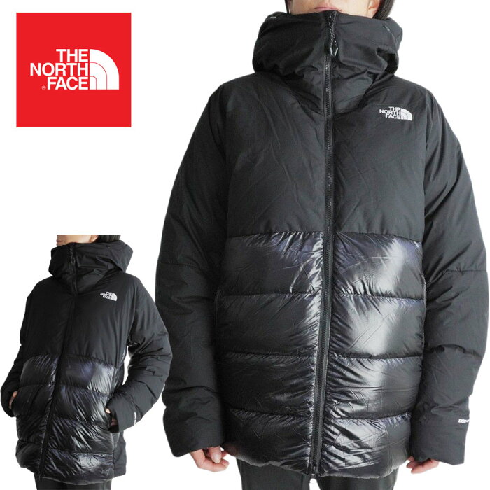 ノースフェイスTHE NORTH FACE USA企画 日本未入荷 レディース ダウンジャケットW L6 DWN BLY PKAウィメンズ サミットL6ダウンビレイ パーカーTNF BLACK/TNF BLACK(ブラック)サミットシリーズ ナイロン 黒 フェザー 切替 ストリート