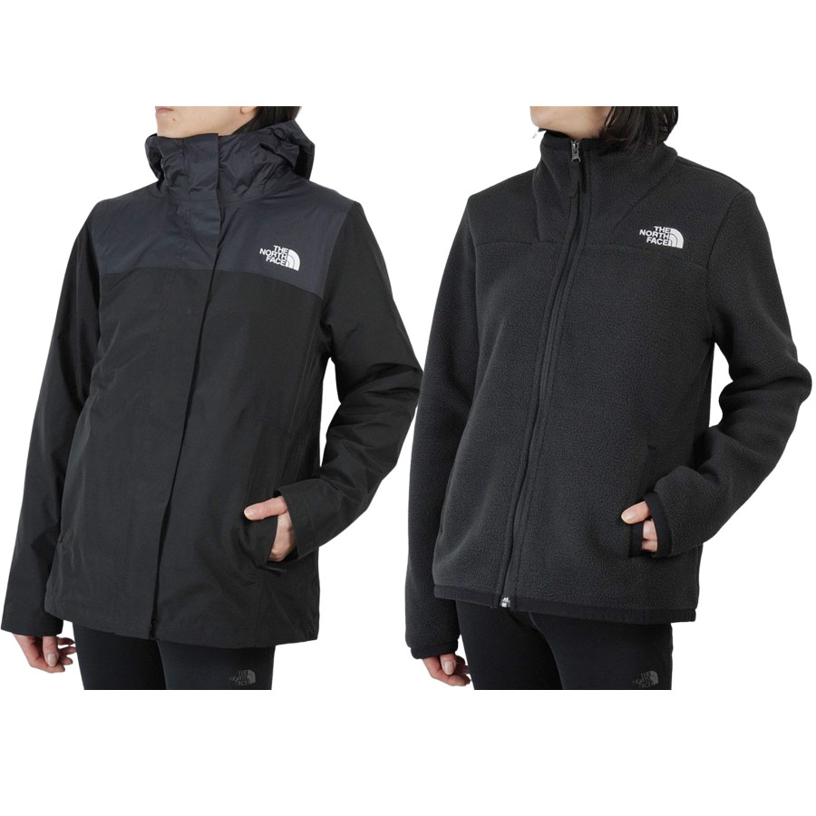 ノースフェイスTHE NORTH FACE レディース 3ウェイジャケットW CEDER TRICLIMATEウィメンズ 3ウェイジャケットTNF BLACK(ブラック) NEWTAUPEGREEN(ニュートープグリーン)フリース マウンテンパーカー カーキ 黒 灰 白