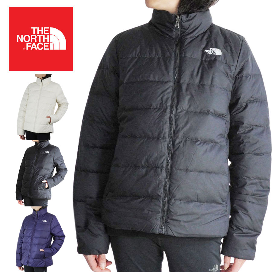 ノースフェイスレディース ダウンジャケットUSA企画 日本未発売W FLARE DOWN JKT IIウィメンズ フレアダウンジャケット2TNF BLACK(ブラック)TNF NAVY(ネイビー)VINTGE WHITE(ビンテージホワイト)黒 白 紺 リップストップ 軽量 レイヤード