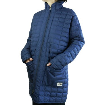 ノースフェイスTHE NORTH FACE USA企画 日本未入荷 レディース ジャケットW THRMOBAL ECO LONGウィメンズ サーモボール エコ ロングMONTAGUE BLUE(モンタギューブルー)ネイビー 紺 コート キルティング 中綿