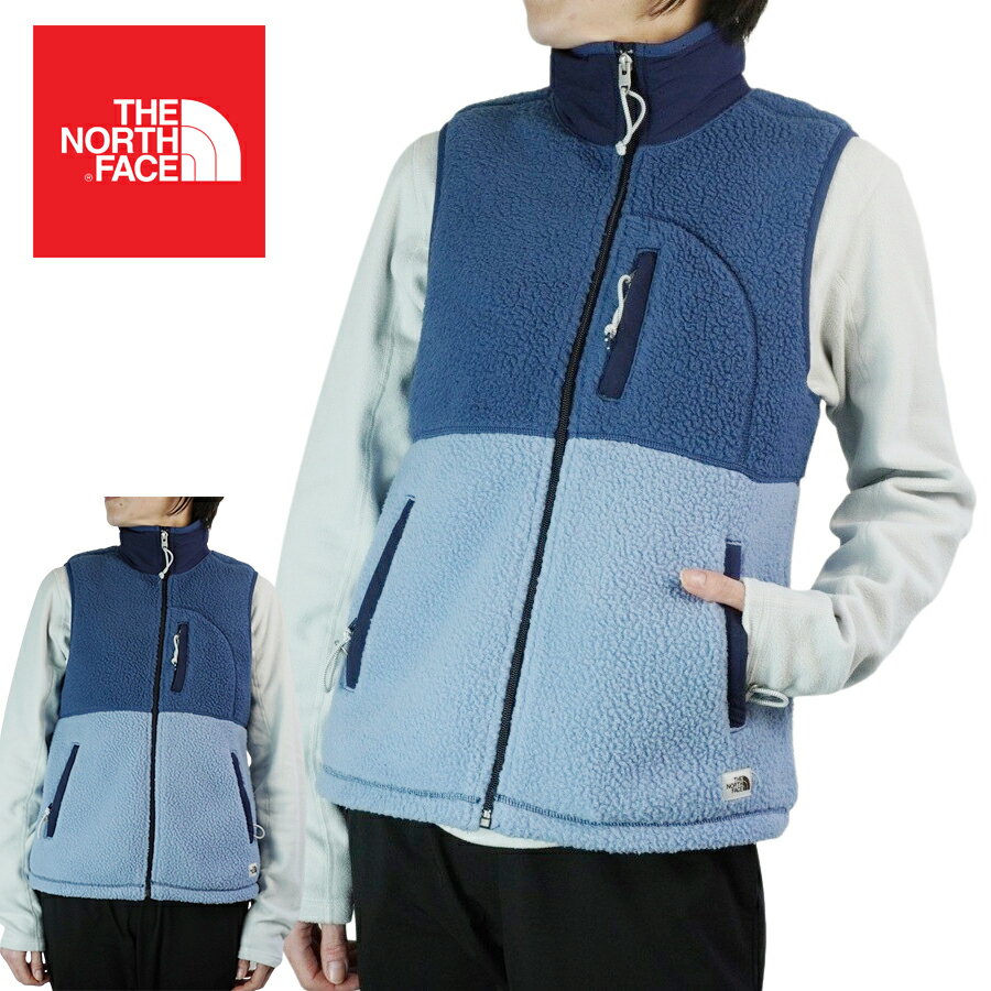 ノースフェイスTHE NORTH FACEレディース ジャケットW CRAGMONT VESTウィメンズ クラグモント ベストFKBU/SHBU/SMTNV(ブルー/ネイビー)女性用 ボア ファー ジャケット 袖なし ノースリーブ 紺 青 水色