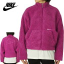 ナイキ ボアジャケット レディース NIKE ナイキレディース ボアジャケットSHERPA ACTIVE SWOOSH CROPPED JACKETスウッシュ クロップ ジャケットPINK（ピンク）フリース ロゴ 刺繍