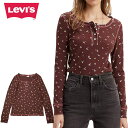 リーバイス LEVI'S ロンTTHE EVERYDAY HENLEY SLIM FIT小花柄 ヘンリーネック 長袖TシャツFLORAL DECADENT CHOCO フローラル チョコジーンズ デニム 501 550 560トップス ジェンダーフリー