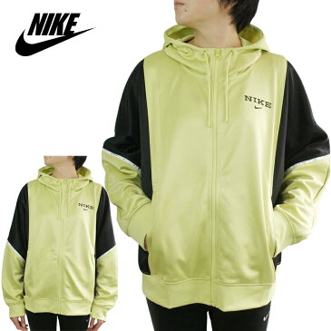 NIKE ナイキレディース ジャージWONENS NSW FULLZIP HOODED JACKETフルジップフードジャケットLIME(ライム)ジャージ 黄緑 黒 スニーカー ランニング ストリート