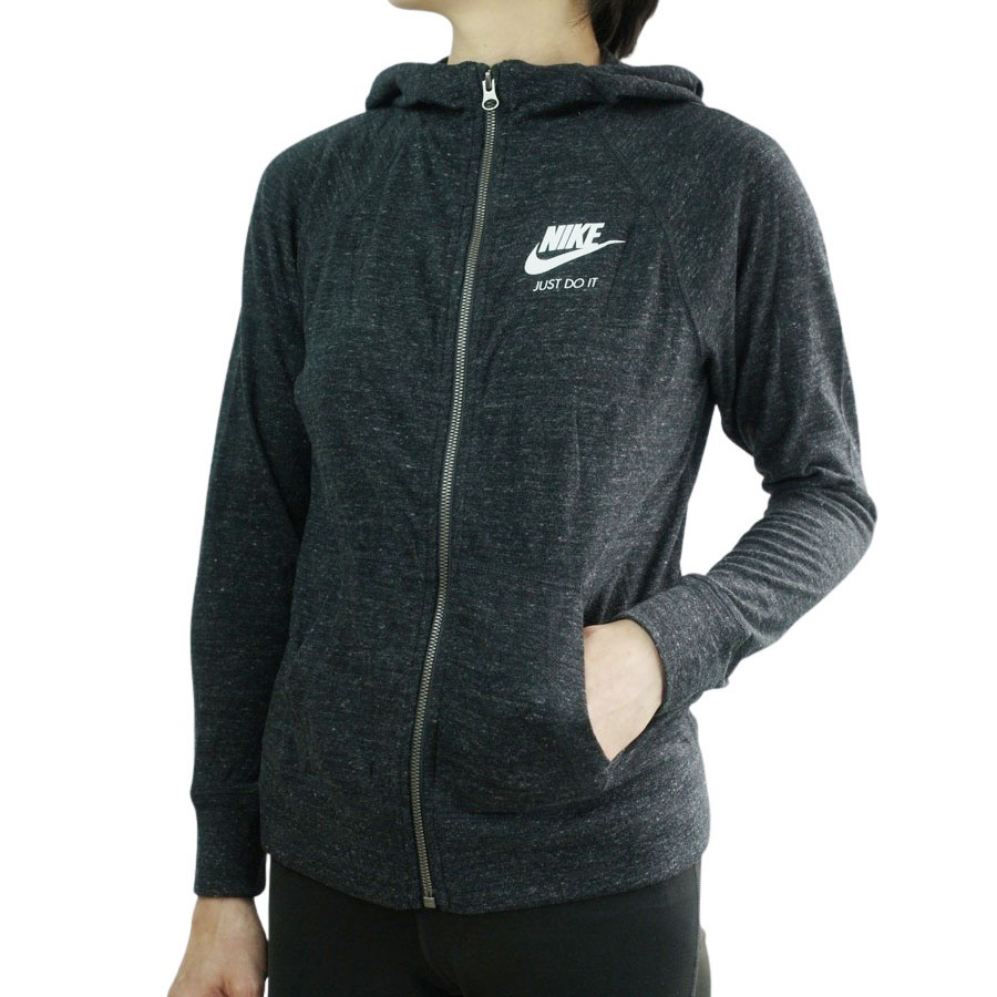 NIKE ナイキレディース パーカーキッズサイズVINTAGE SWEAT HEATHER FULL ZIP PARKA ヘザースエットジップパーカーBLACK HEATHER(ブラックヘザー)スウェット セットアップ スニーカー ランニング ヨガ スポーツ