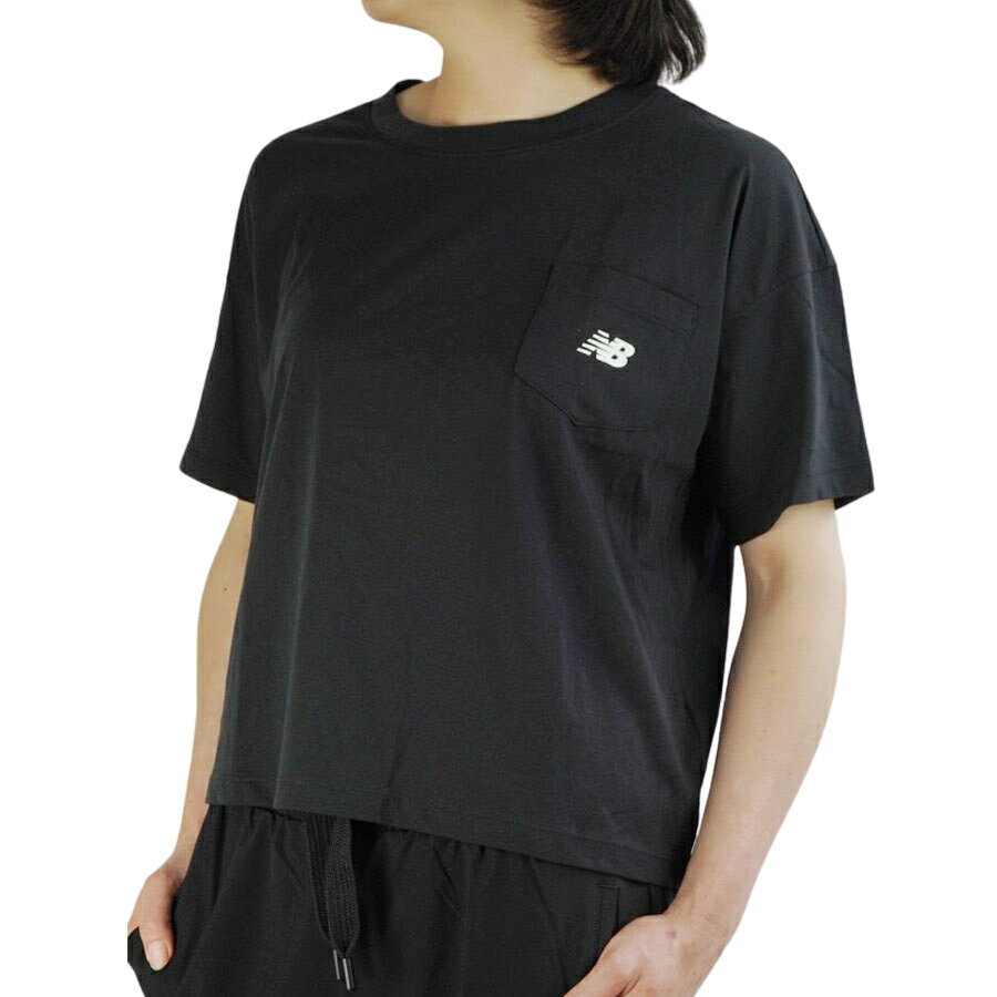 【クリックポスト発送】ニューバランス NEW BALANCEレディース TシャツWP93505 CL OZ FLY NB TEEウィメンズ半袖TEEBLACK(ブラック) WHITE(ホワイト)白 黒 ポケット ロゴ スポーツ ワークアウト ストリート