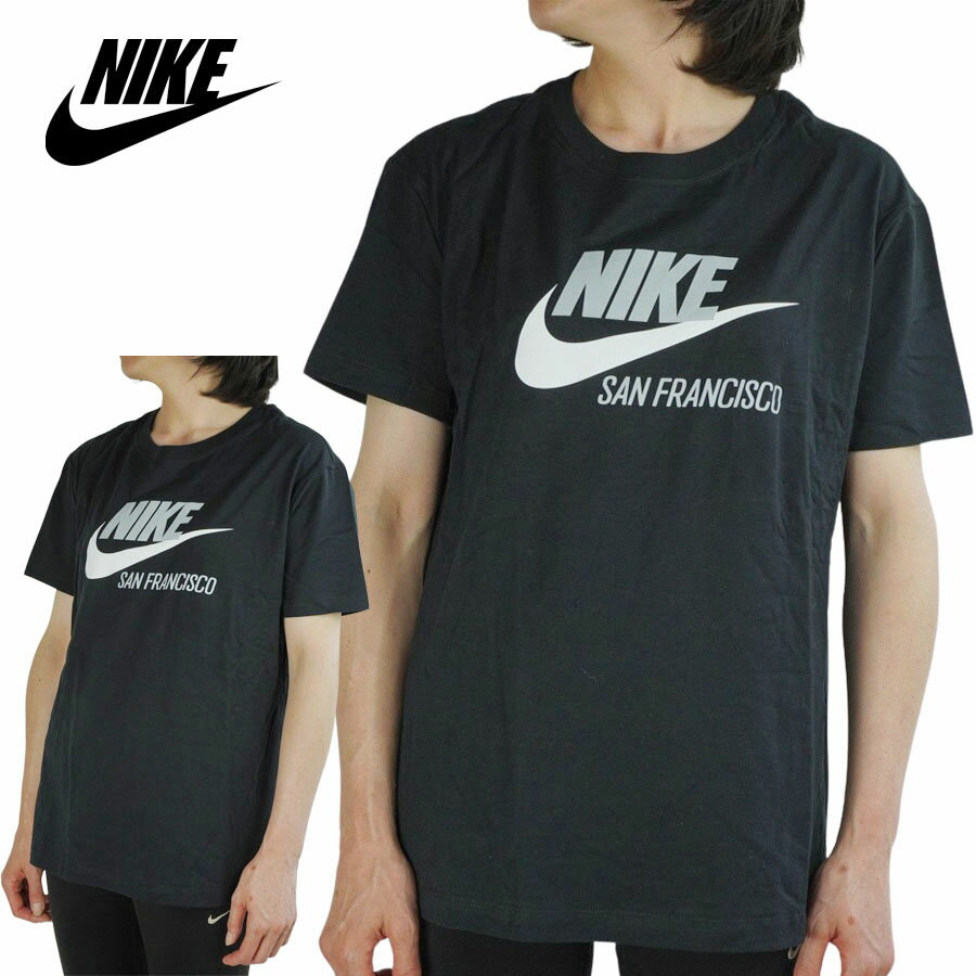 【クリックポスト発送】ナイキ NIKEレディース TシャツBQ6612-010 CITY SAN FRANCISCO LOGO TEEウィメンズ サンフランシスコ ロゴTシャツBLACK(ブラック)灰色 黒 グレー ストリート CITY LA ヨガ ワークアウトのサムネイル