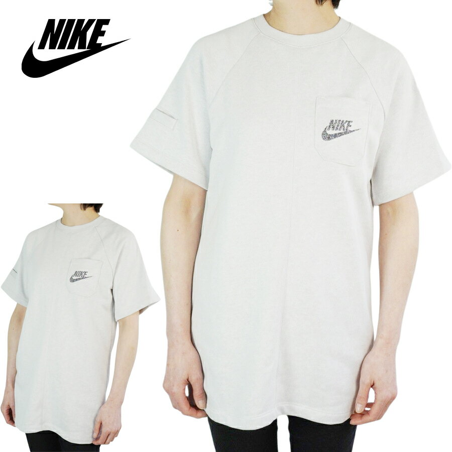 【クリックポスト発送】NIKE ナイキキッズ TシャツCW4284 YOUTH UNISEX JUNIOR TUNIC TEEユース ユニセックス ジュニア チュニック TシャツGREY グレー レディース 男女兼用 半袖 灰 スポーティ