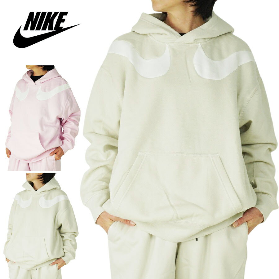 ナイキ パーカー レディース NIKE ナイキレディース パーカーNSW SWOOSH HOODIEスウッシュ フーディーPINK（ピンク）BEIGE（ベージュ）SWOOSH ビッグロゴ 裏起毛