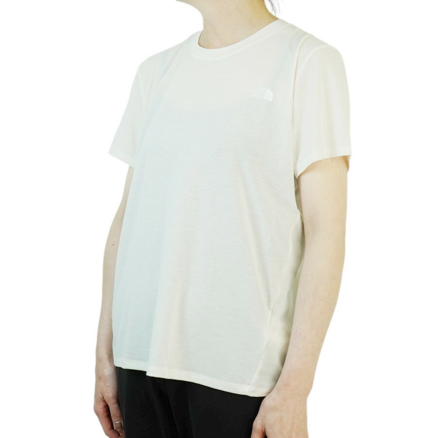 レディース Tシャツ【クリックポスト対応可】ノースフェイス THE NORTH FACEW WANDER S/Sウィメンズ ワンダー ショートスリーブTシャツガーデニアホワイト 白 オフホワイトロゴ クルーネック 半袖 ヨガ ワークアウト
