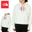 ノースフェイスTHE NORTH FACEフーディー パーカーW PRIDE HOODIE ウィメンズ プライド フーディホワイト 白 white短め クロップ フード レインボー ジェンダーレスジェンダーフリー ロゴ 裏起毛
