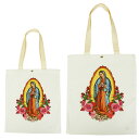 【クリックポスト対応可】男女兼用 トートバッグGUADALUPE TOTE BAGグアダルーペ トートバッグホワイト WHITE 白聖母 マリア 女神 鞄 かばん チカーノ生成り アメリカ US HIPHOP 西海岸 手提げ(4)