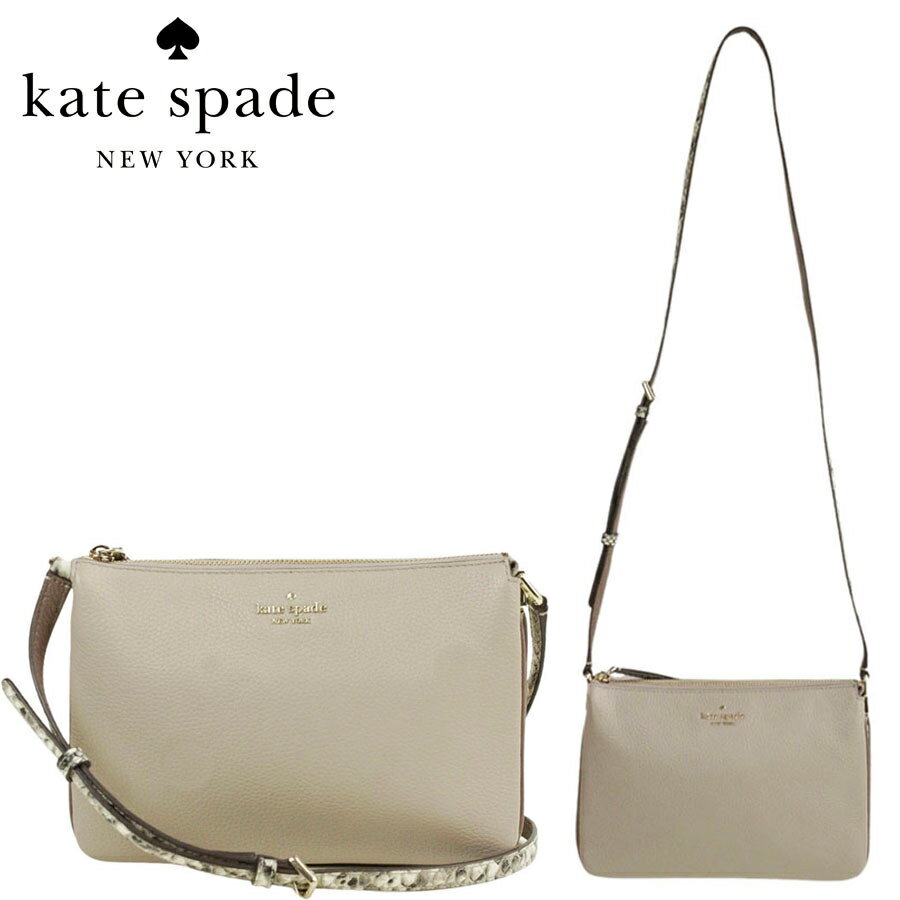 ケイトスペード ケイトスペード KATE SPADETRIPLE GUSSET CROSSBODY JACKSON MIXED MATERIALジャクソン ミックス トリプル ガゼット クロスボディNEUTRALMLT (ニュートラルマルチ)蛇 スネーク レディース ショルダーバッグ 斜め掛け 鞄