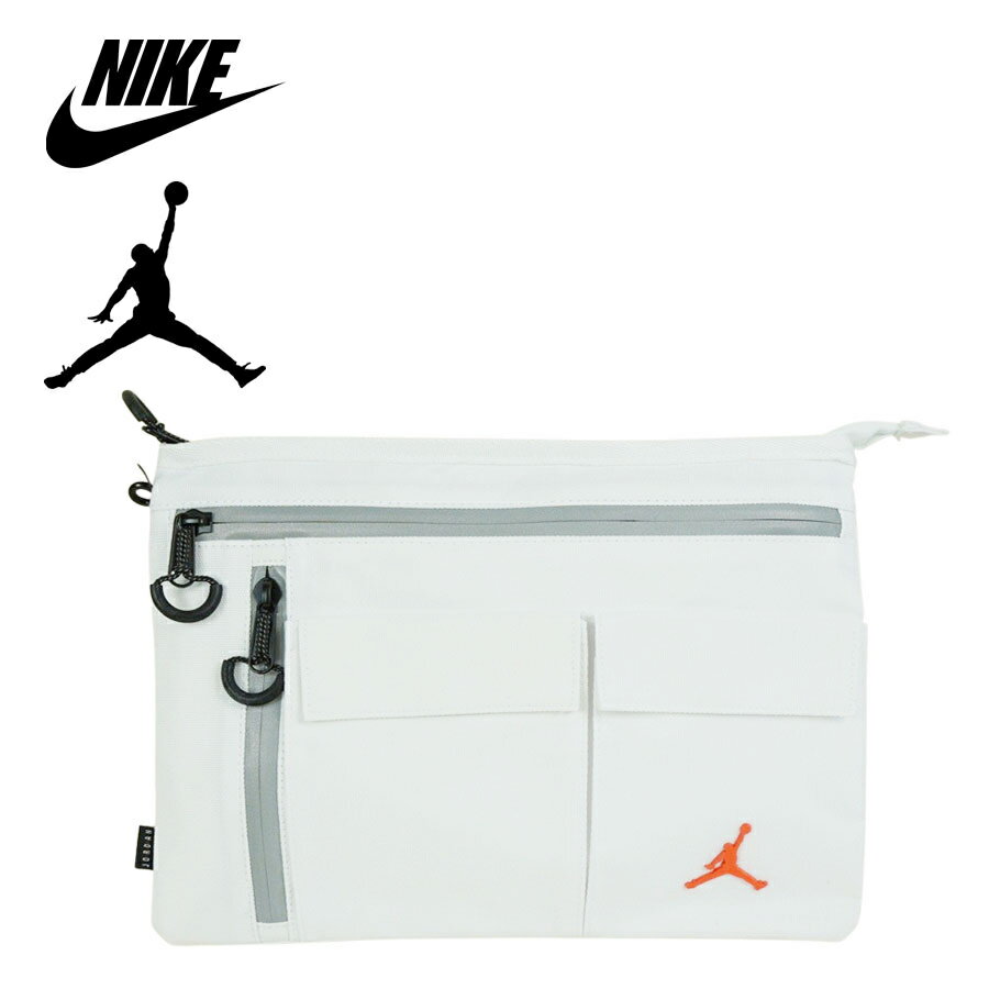 【クリックポスト対応可】NIKEナイキ男女兼用 ショルダーバッグJORDAN ICON SHOULDER BAGジョーダンアイコンショルダーバッグWHITE(ホワイト)白 ウエストバッグ ボディバッグ メンズ レディース ジャンプマン